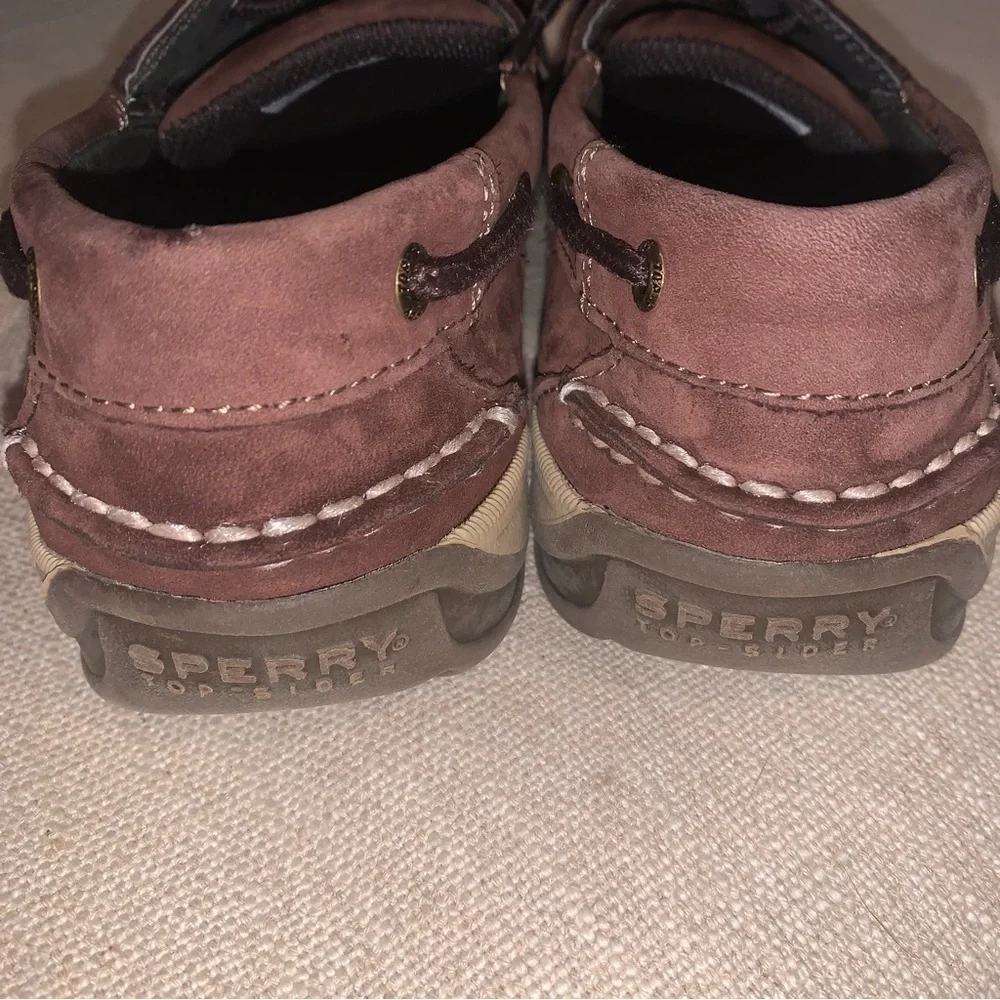 Sperry Topsiders Intrepid Boys Brown Suede Sz 5.5M